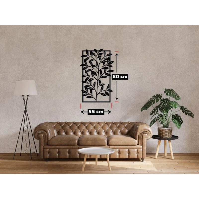 ديكور حائط خشبي، 55 × 80 سم، أسود - KM-EG31-231
