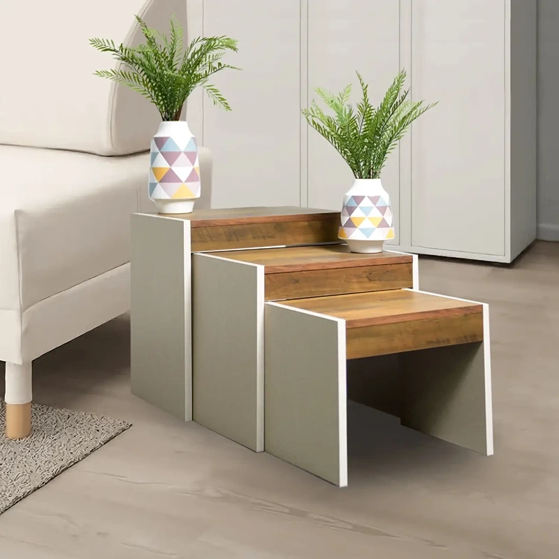 Set of 3 Pcs Side Table And Coffee Corner - BUN1