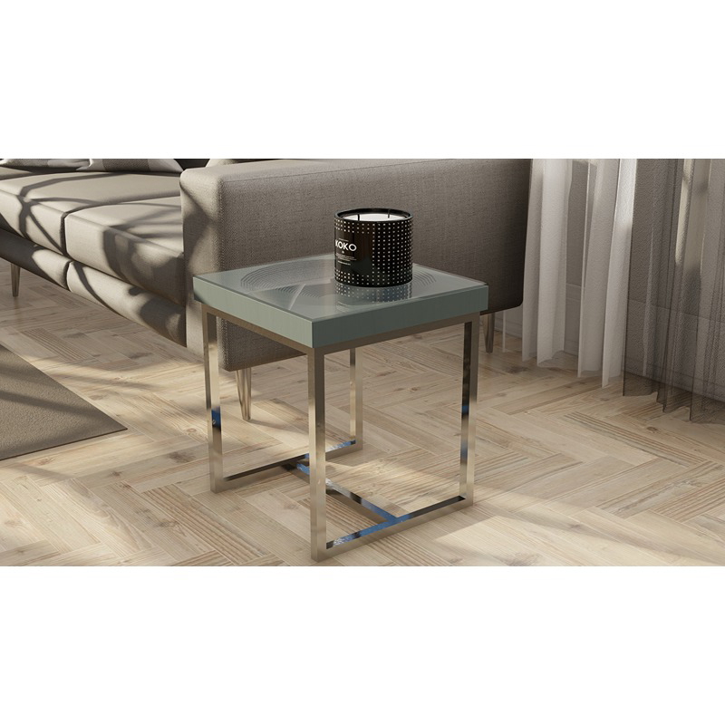 Side Table, 40 cm, Grey/Silver - KM-EG176-11