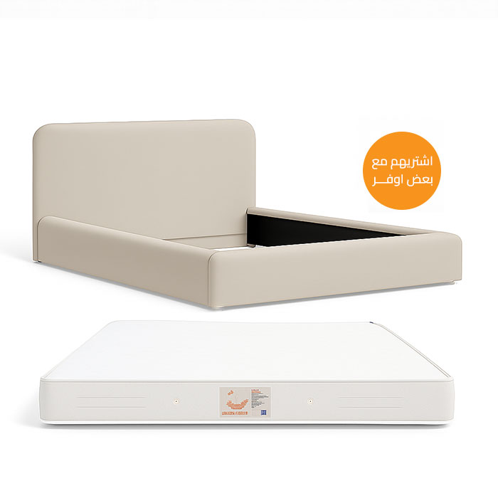 مجموعه مكونه من سرير ومرتبة، 160 سم - BUN27