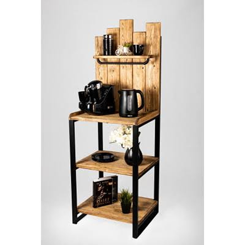 Coffee Corner, 40 cm, Black/Wood - KM-EG22-17
