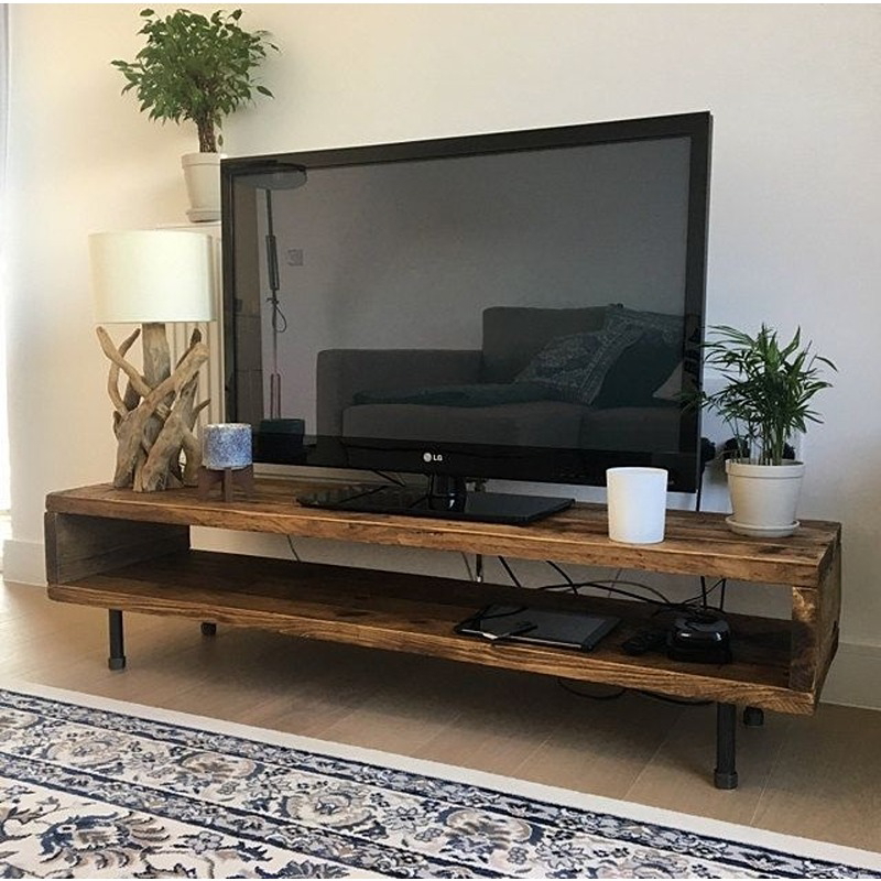 TV Unit, 160 cm, Black/Brown - KM-EG22-09
