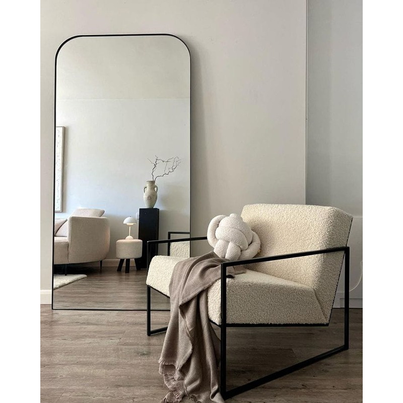 Arm Chair, 75 cm, Black/White - KM-EG157-45