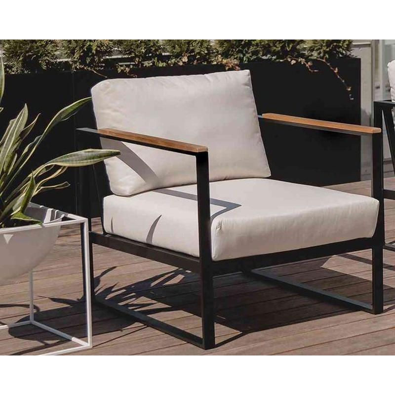 Outdoor Chair, 80 cm, Black/White - KM-EG157-49