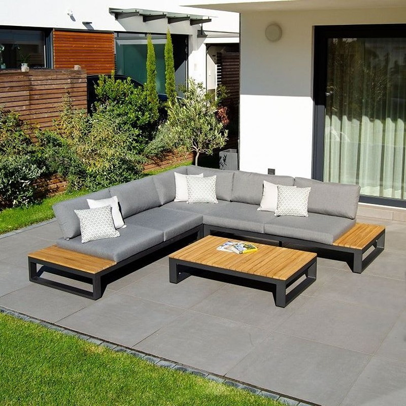 Outdoor Corner Sofa, 3 Pcs, Multi-Color - KM-EG157-52