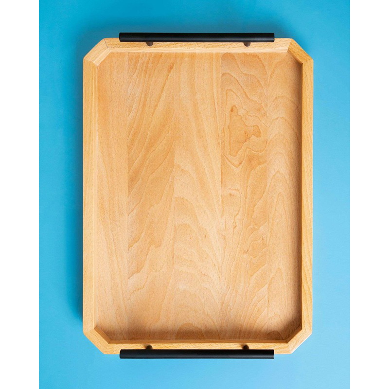 صينية تقديم، 45 × 30 سم، خشبي/أسود - KM-EG55-470