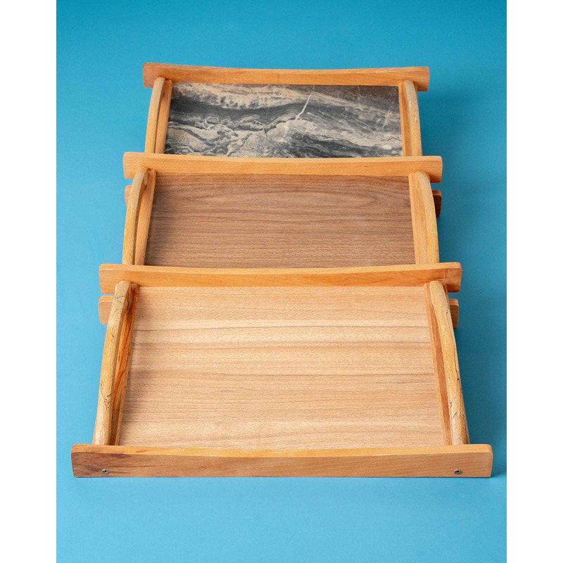 صينية تقديم، 3 قطع، متعدد الألوان - KM-EG55-481