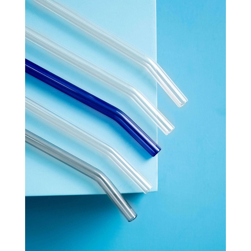 Reusable Glass Straw, 5 Pcs, Multi-Color - KM-EG55-484