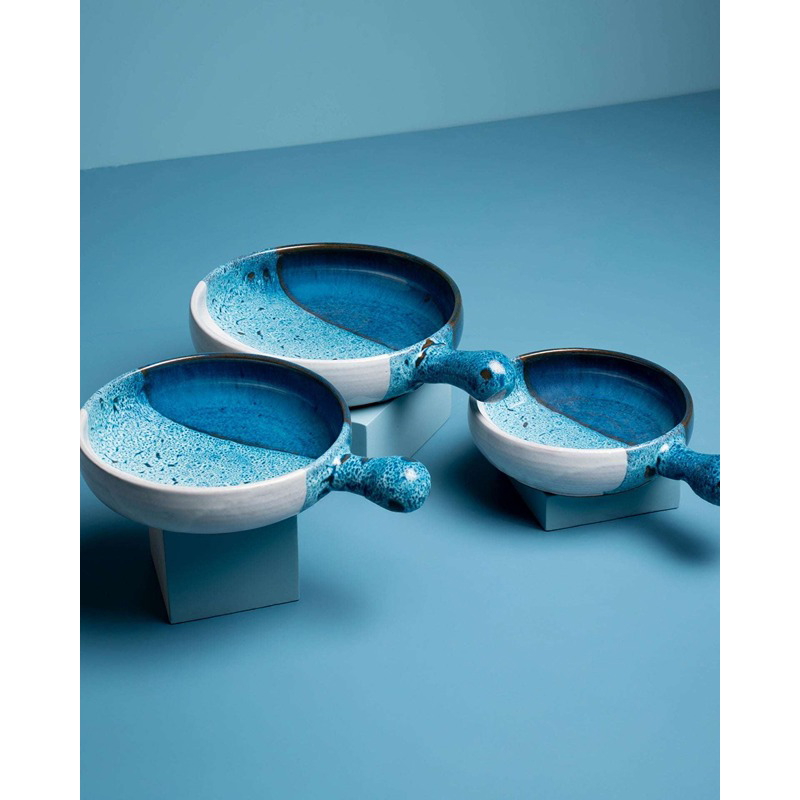 طقم أواني فخارية، 3 قطع، متعدد الألوان - KM-EG55-500