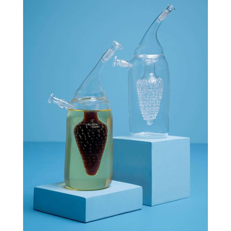 زجاجة خل وزيت، متعدد المقاسات، شفاف - KM-EG55-503