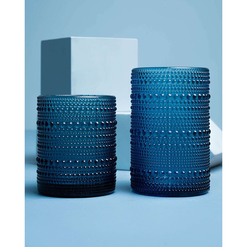 كوب زجاج دوتلاين، متعدد المقاسات، أزرق - KM-EG55-504