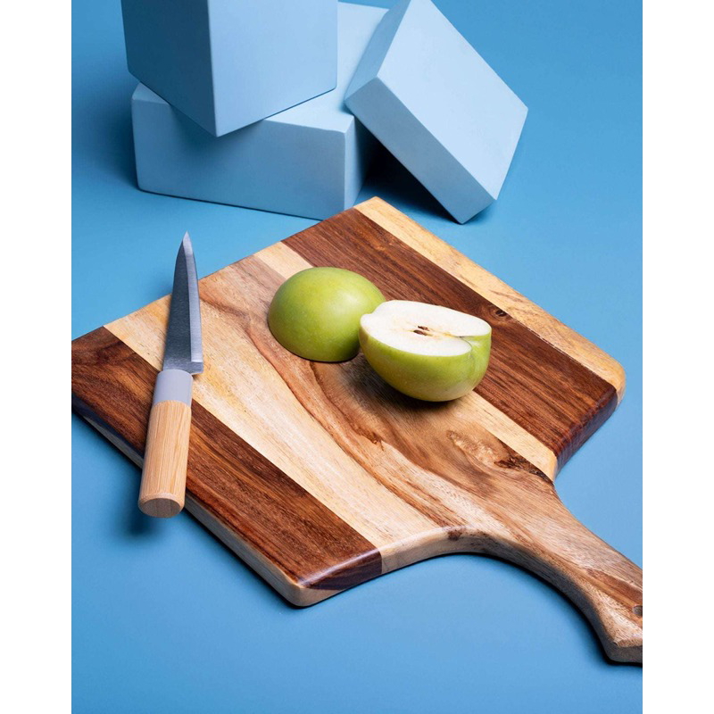 لوح تقطيع خشب، 40 سم × 27 سم، بني/خشبي - KM-EG55-514