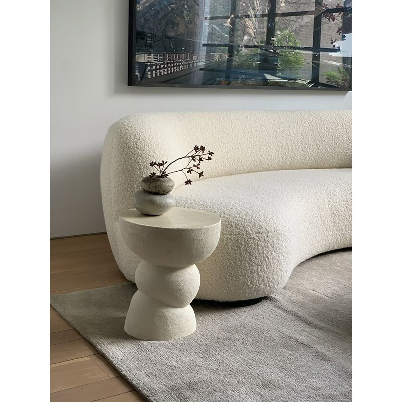 Side Table, 40 cm, White - KM-EG148-50