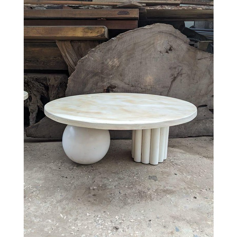 Coffee Table, 90 cm, White - KM-EG148-56