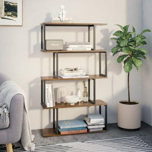 Shelves Unit, 100 cm, Brown - KM-EG8-4