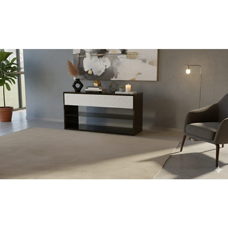 وحدة عرض، 120 سم، أسود/أبيض - KM-EG176-34