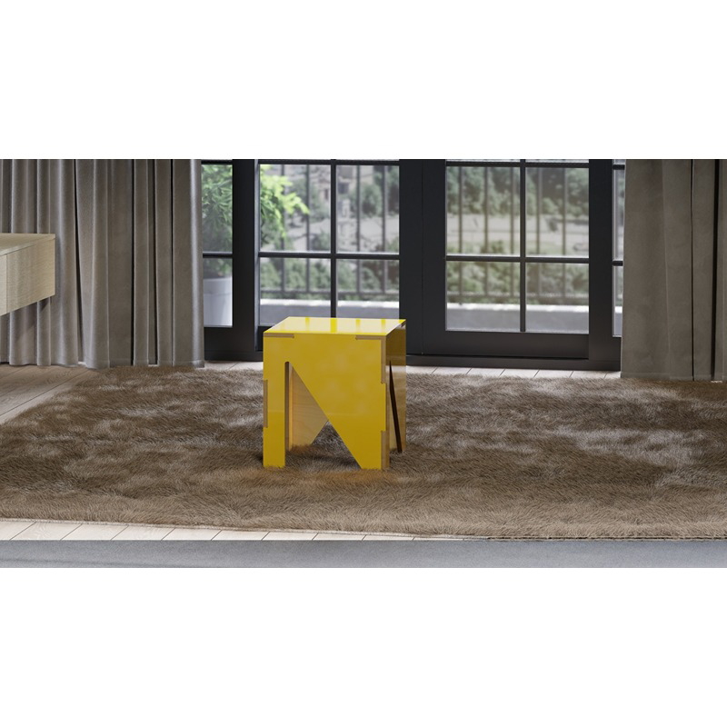 طاولة جانبية، 40 سم، أصفر - KM-EG176-31