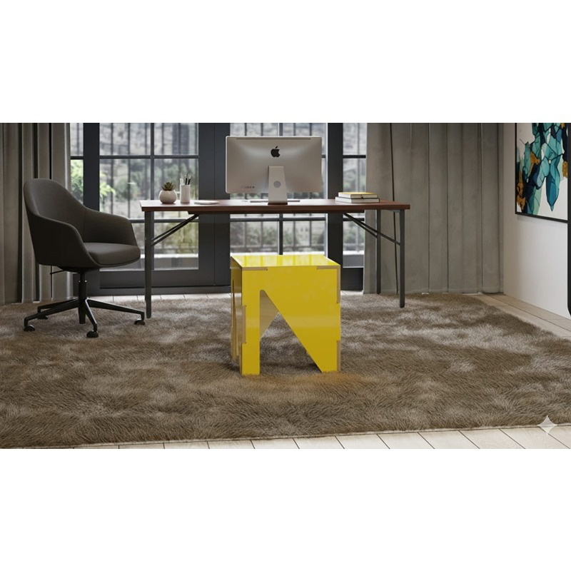 طاولة جانبية، 40 سم، أصفر - KM-EG176-31