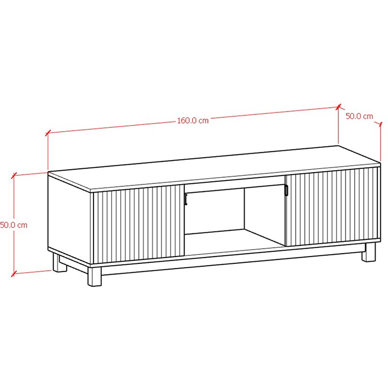 TV Unit, 160 cm, Wood - KM-EG167-02
