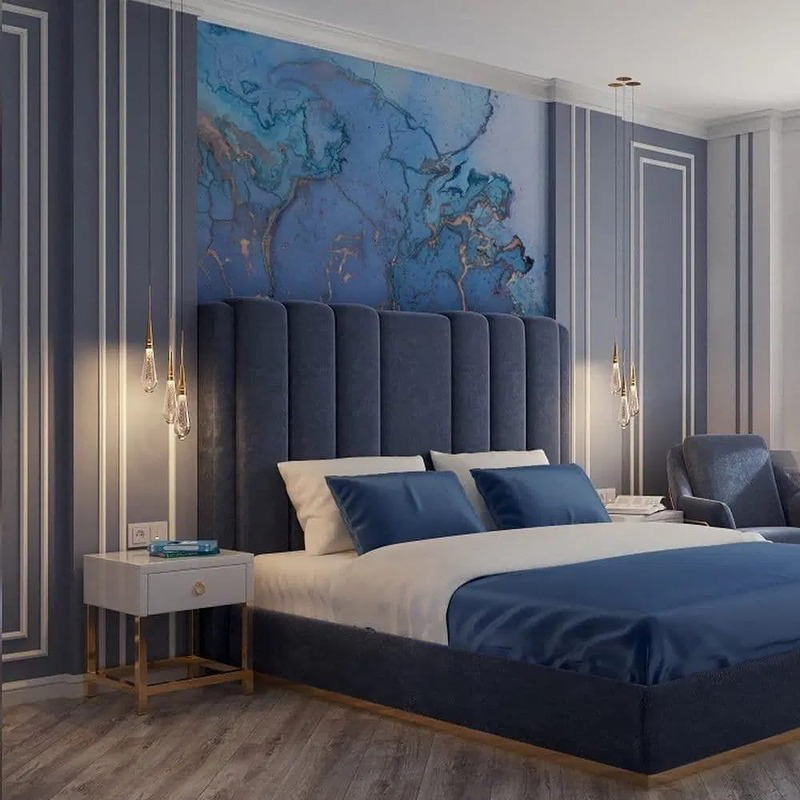 Bed, Multiple Sizes, Blue - KM-EG111-53