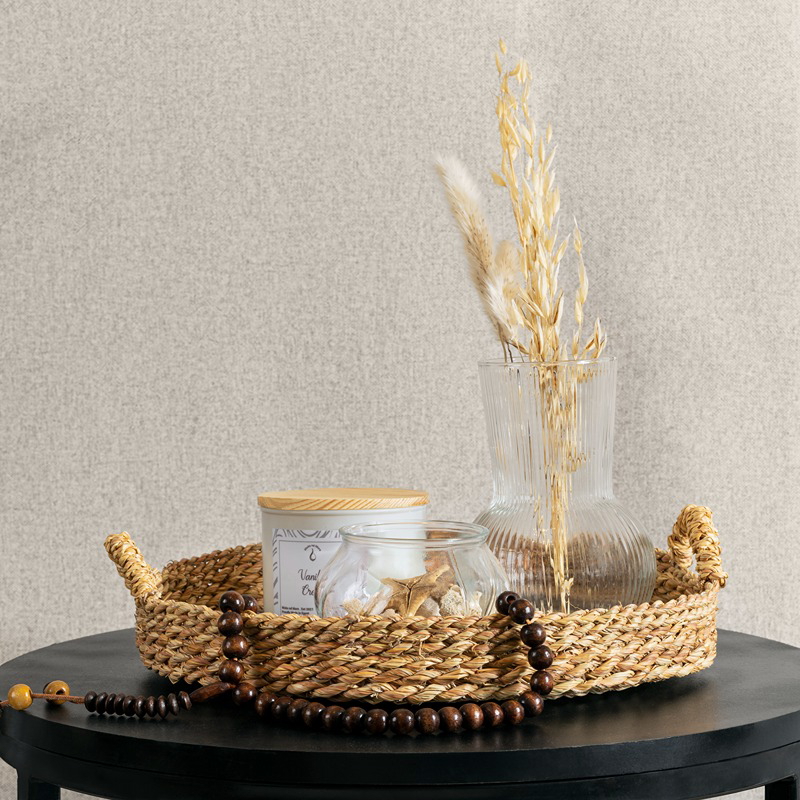 Decorative Tray, 35 cm, Beige - KM-EG170-21