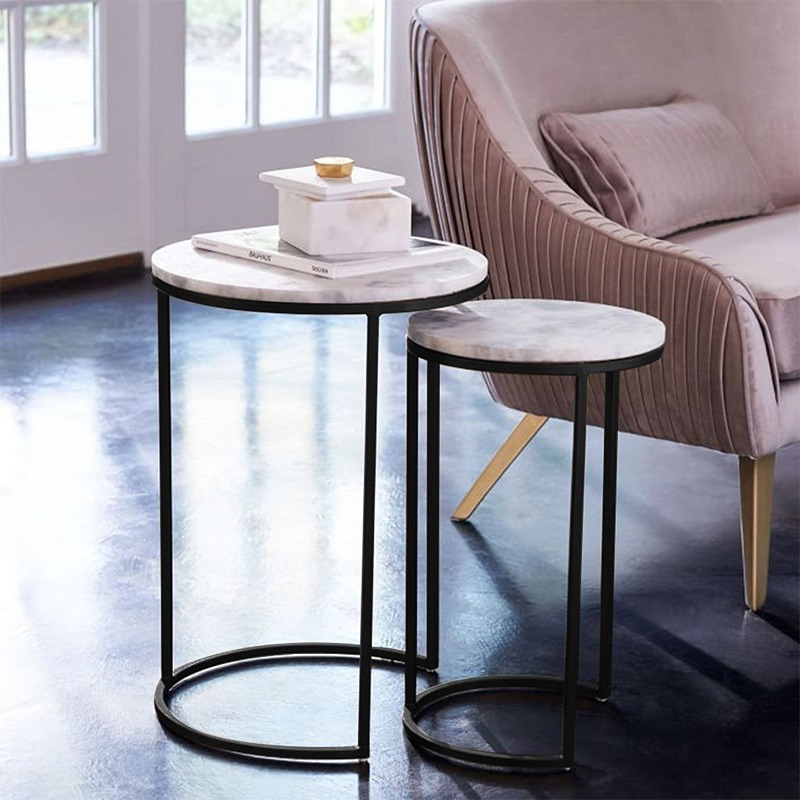 طقم طاولات جانبية، قطعتين، متعدد الألوان - KM-EG179-231