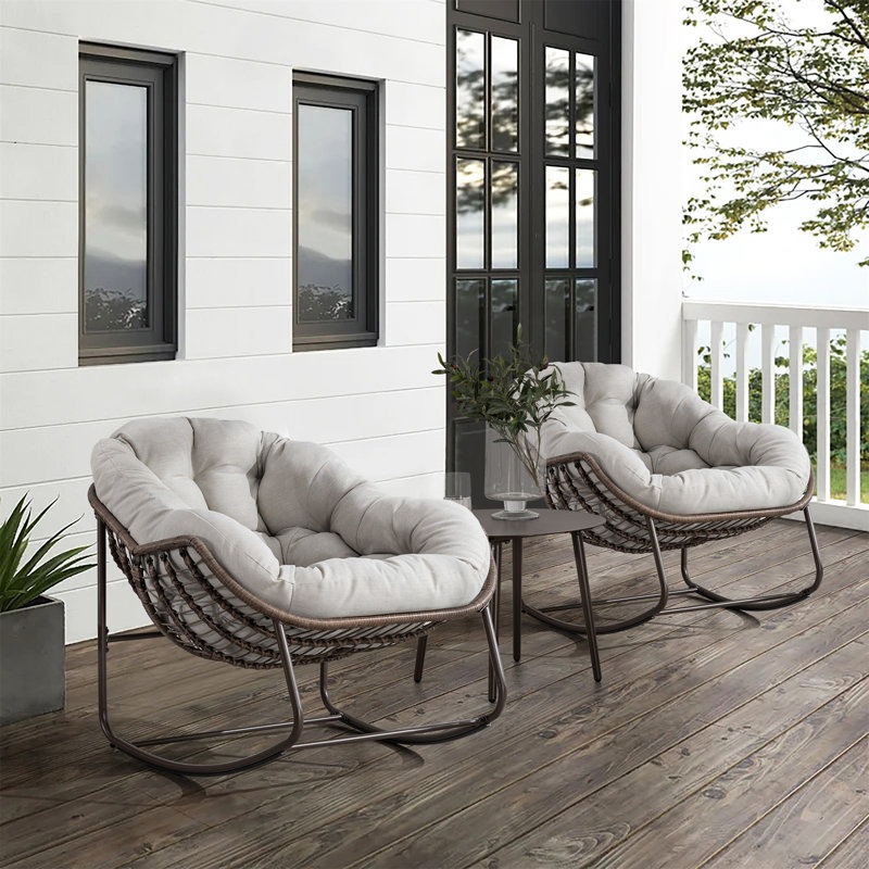 Outdoor Set, 3 Pcs, Brown/Beige - KM-EG180-109