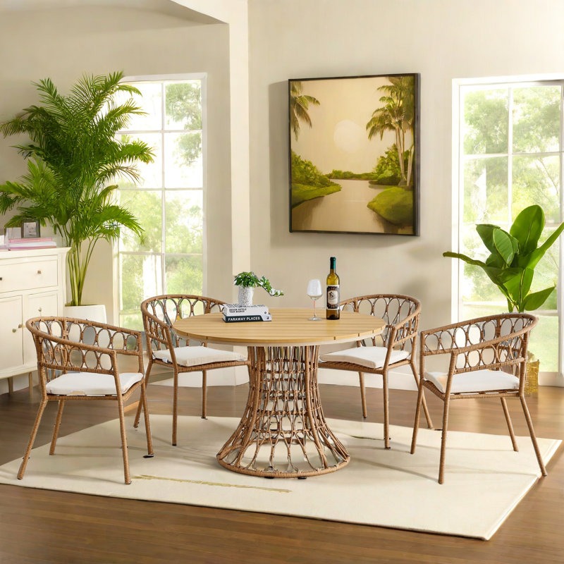 سفره خارجيه, 5 قطع, بيج - KM-EG180-119