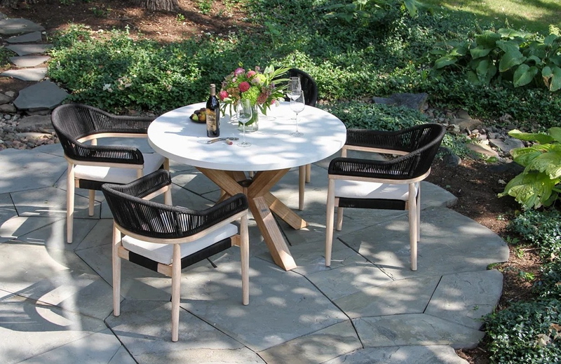 سفره خارجيه, 5 قطع, اسود/بيج - KM-EG180-125