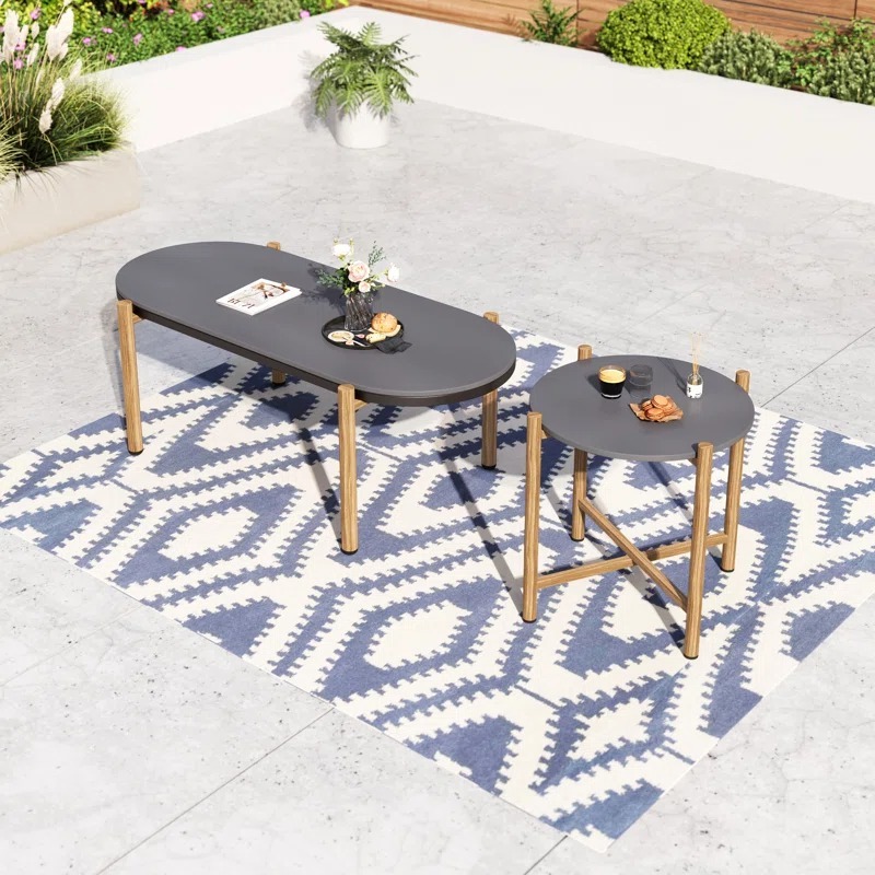 ترابيزه خارجيه, قطعتين, اسود - KM-EG180-129