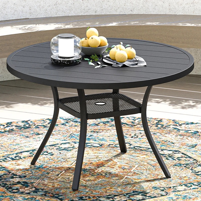 ترابيزه خارجيه, 100 سم, اسود - KM-EG180-135