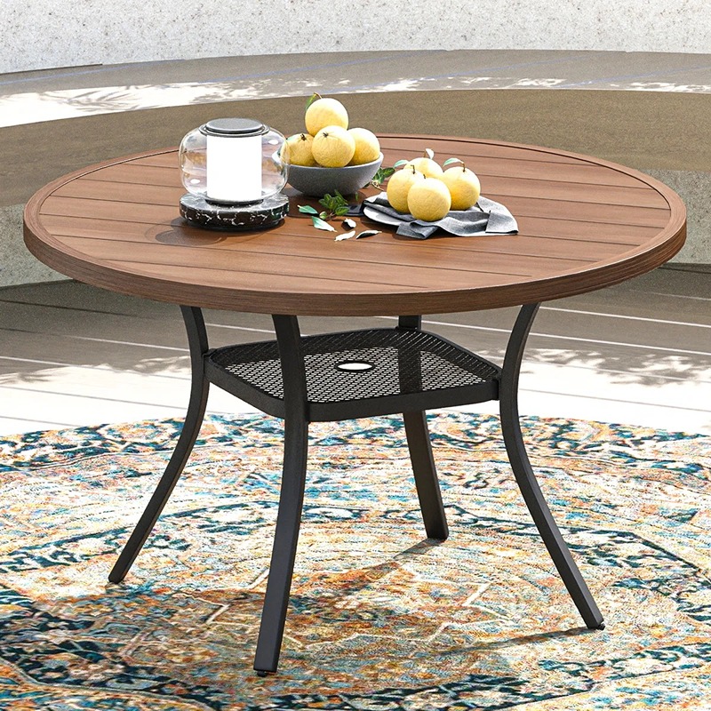 ترابيزه خارجيه, 100 سم, اسود/بيج - KM-EG180-137