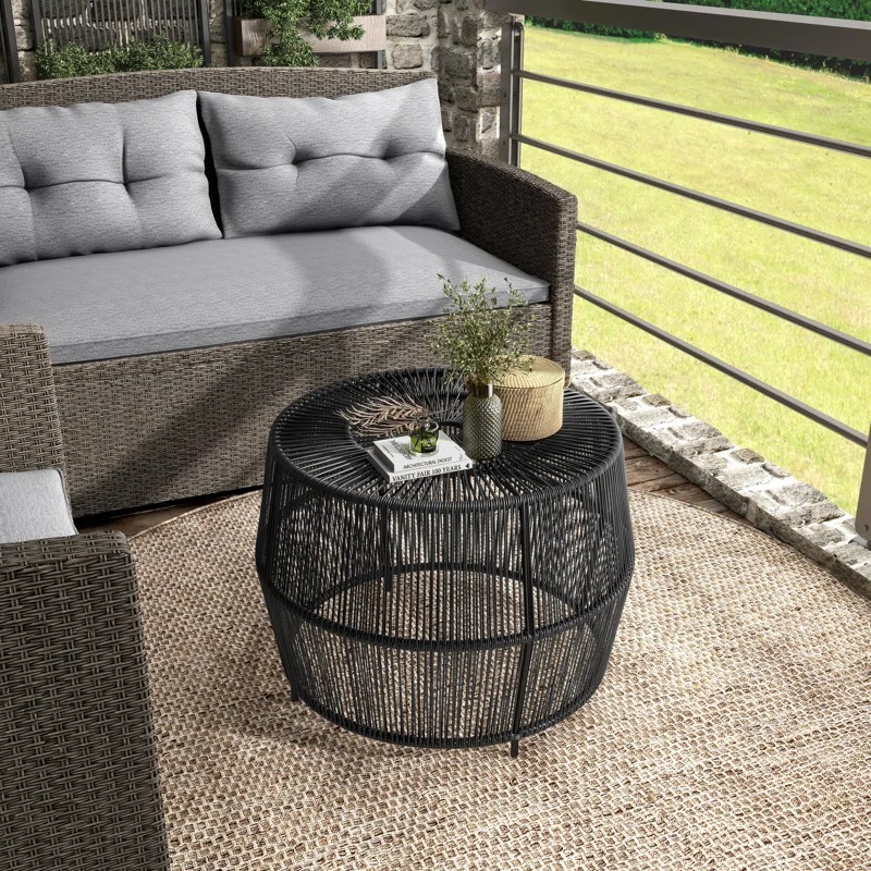 ترابيزه خارجيه, 50 سم, اسود - KM-EG180-138