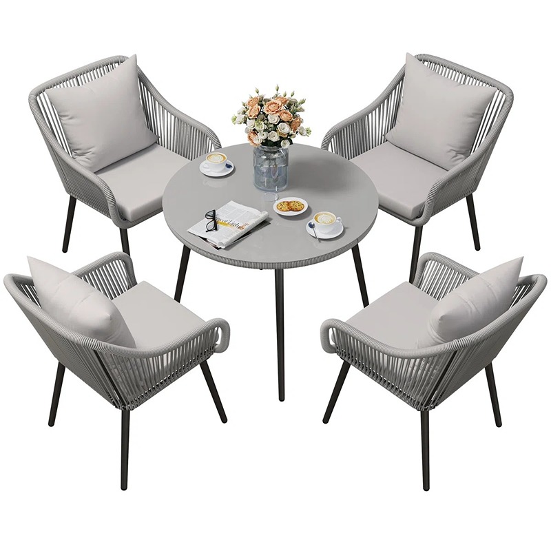 سفره خارجيه, 5 قطع, اسود/رمادي - KM-EG180-123