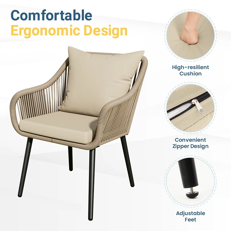 سفره خارجيه, 5 قطع, اسود/بيج - KM-EG180-124