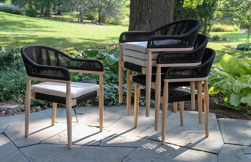 سفره خارجيه, 5 قطع, اسود/بيج - KM-EG180-125