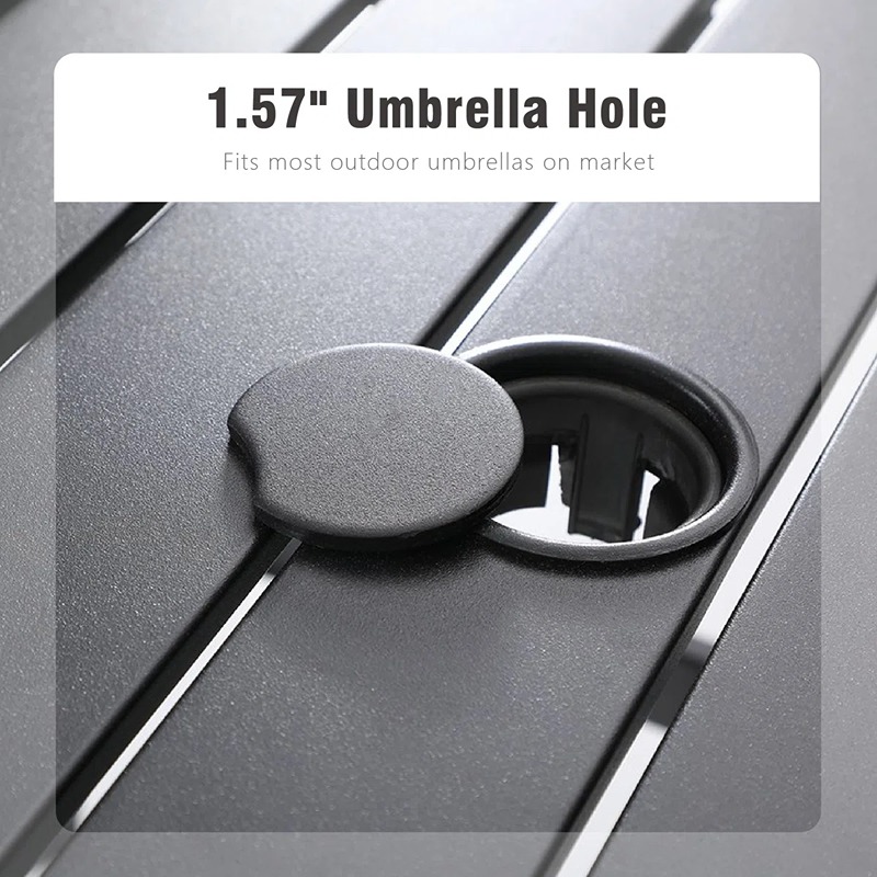 ترابيزه خارجيه, 70 سم, اسود - KM-EG180-128