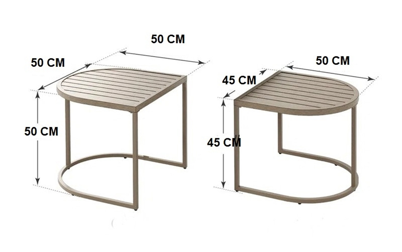 ترابيزه خارجيه, قطعتين, بيج - KM-EG180-130