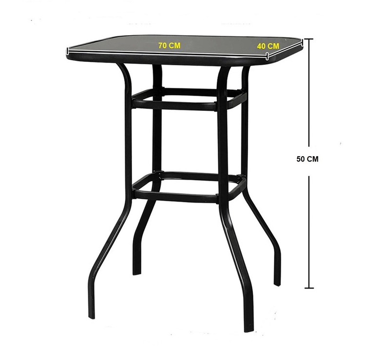 ترابيزه خارجيه, 70 سم, اسود - KM-EG180-131