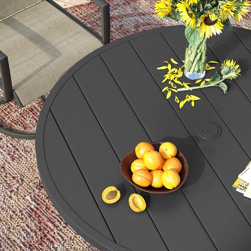 ترابيزه خارجيه, 100 سم, اسود - KM-EG180-135