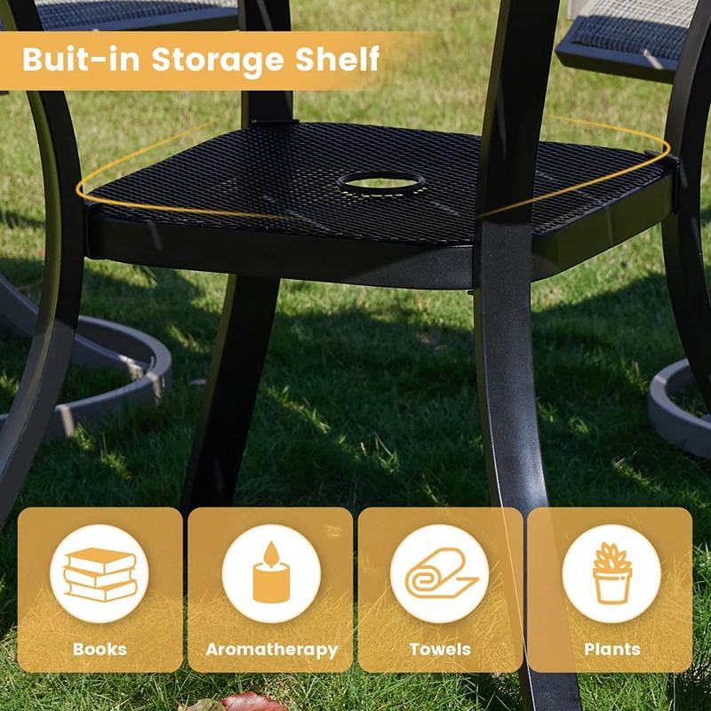 ترابيزه خارجيه, 100 سم, اسود - KM-EG180-135