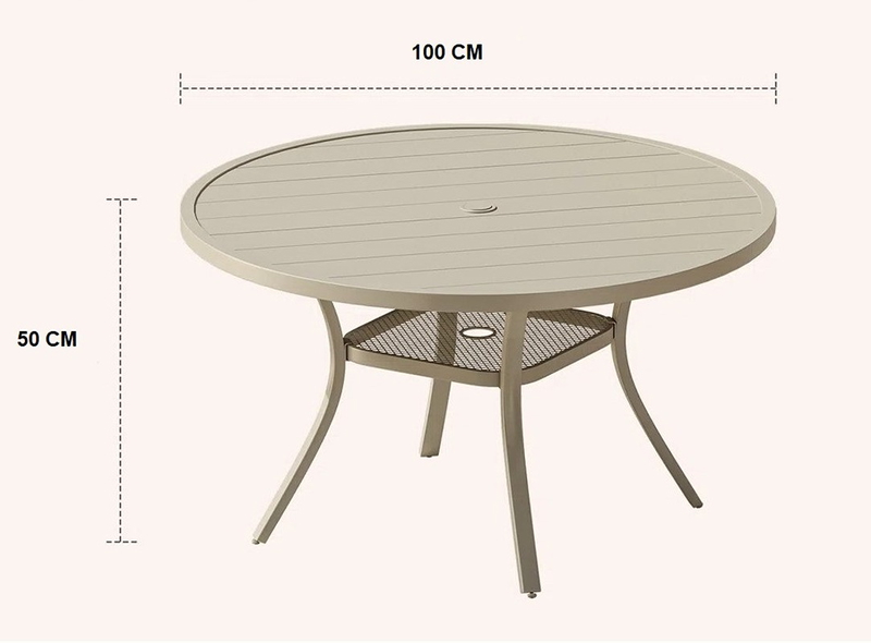 ترابيزه خارجيه, 100 سم, بيج فاتح - KM-EG180-136