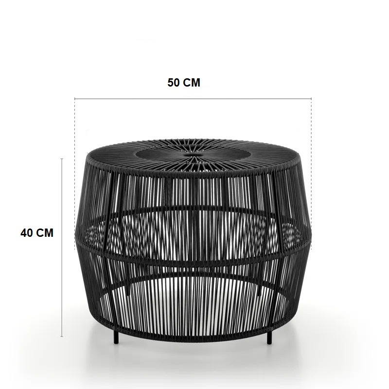 ترابيزه خارجيه, 50 سم, اسود - KM-EG180-138