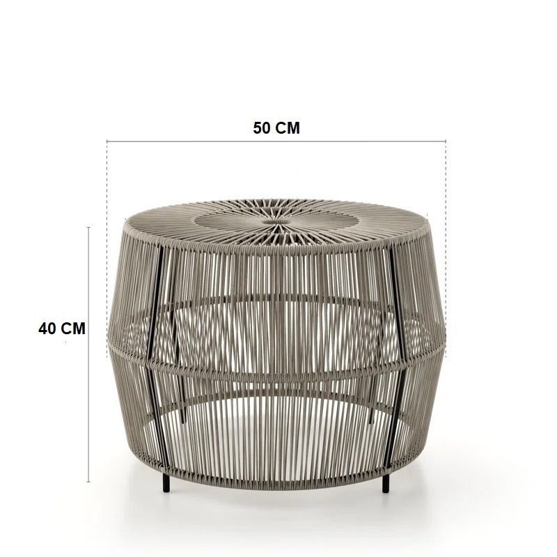 ترابيزه خارجيه, 50 سم, رمادي فاتح - KM-EG180-139