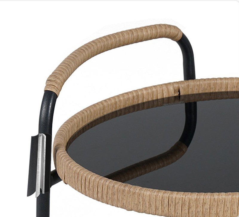 ترابيزه خارجيه, 50 سم, اسود/بيج - KM-EG180-140