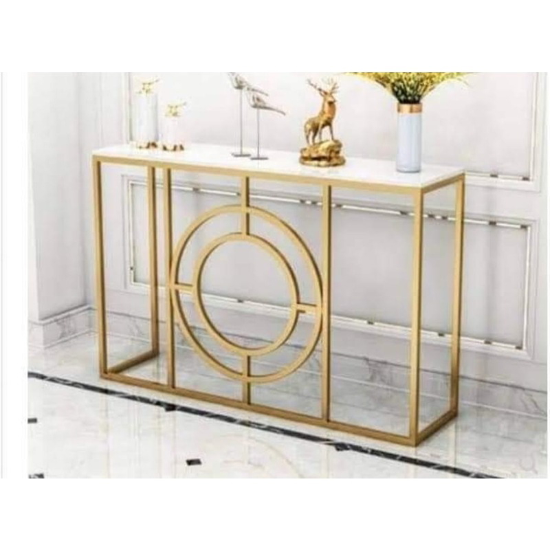 كونسول، 35 سم، أبيض/ذهبي - KM-EG181-26