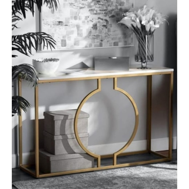 كونسول، 35 سم، أبيض/ذهبي - KM-EG181-30