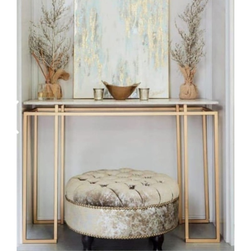 كونسول، 35 سم، أبيض/ذهبي - KM-EG181-31