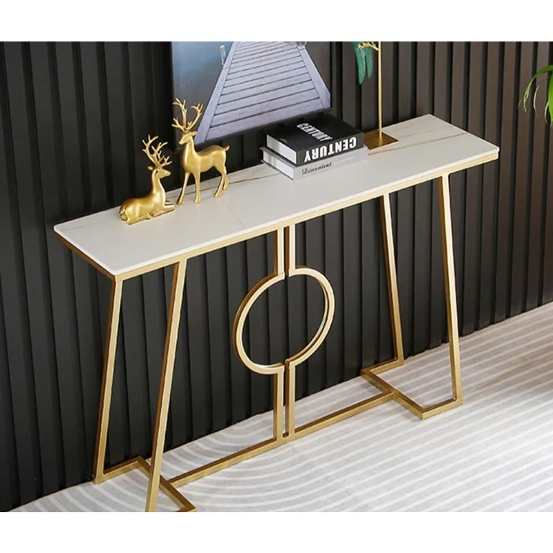 كونسول، 35 سم، أبيض/ذهبي - KM-EG181-32