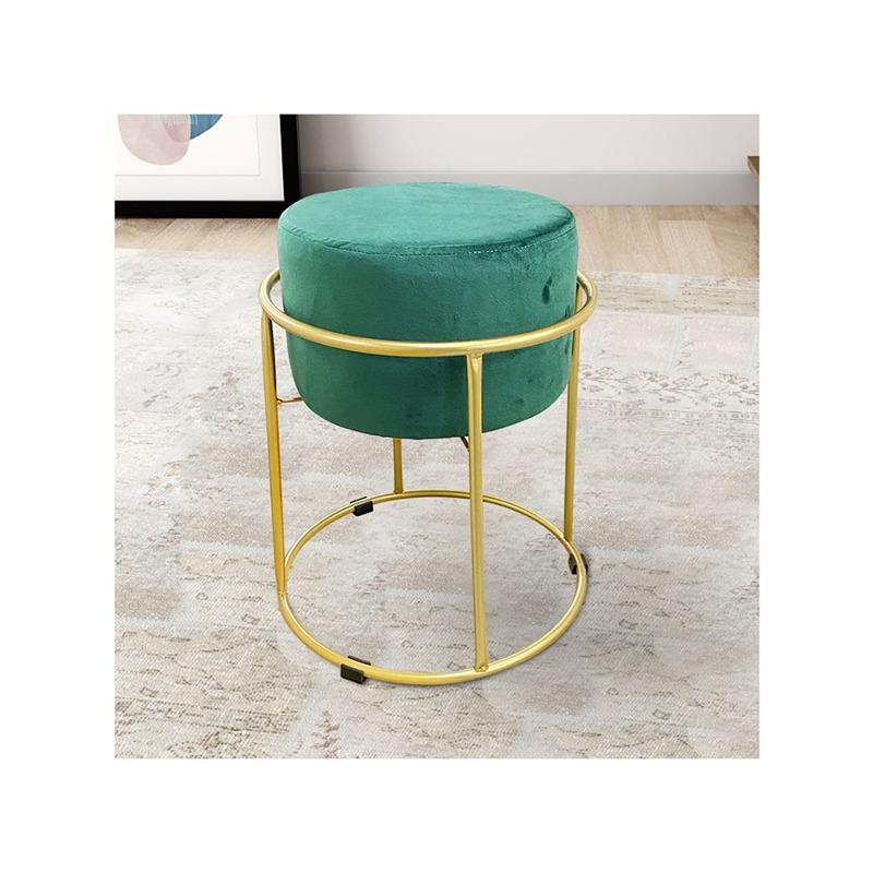 Pouf, 40 cm, Gold/Teal - KM-EG177-71